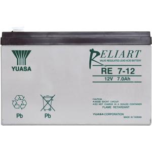 Yuasa RE7-12 Loodaccu 12 V 7 Ah Loodvlies (AGM) (b x h x d) 151 x 98 x 65 mm Kabelschoen 6.35 mm Onderhoudsvrij