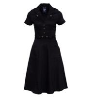 Queen Kerosin Workwear Swing Dress Black-L