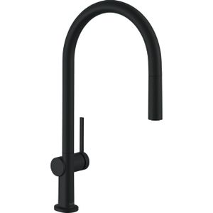 Hansgrohe Talis M54 Keukenmengkraan - uittrekbare handdouche 1- straalsoort - zwart mat 72802670