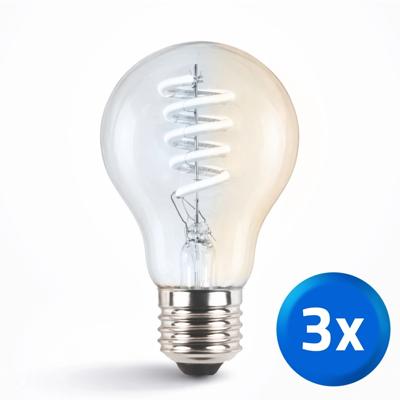 Tuya slimme led filament lamp goud - E27 fitting kogelvormig - Dual White - voordeelset van 3
