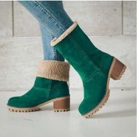 Plain West Style Autumn Suede Western Boots - thumbnail