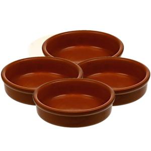 Kleine tapas schalen bruin - set van 20x stuks - Creme brulee bakjes/schaaltjes - dia 7 cm