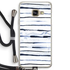 Ink Stripes: Samsung Galaxy A3 (2016) Transparant Hoesje met koord