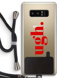 Ugh: Samsung Galaxy Note 8 Transparant Hoesje met koord