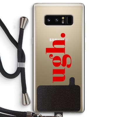 Ugh: Samsung Galaxy Note 8 Transparant Hoesje met koord