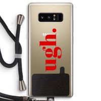 Ugh: Samsung Galaxy Note 8 Transparant Hoesje met koord