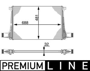 Intercooler, inlaatluchtkoeler CI220000P