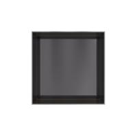 Hotbath &MORE Inbouwbox of inbouwnis - 30x30x10 - frameless - Geborsteld zwart PVD BOX030FMBP