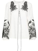 Dorothee Schumacher blouse en lin à broderies - Blanc - thumbnail