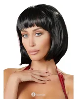 * COTTELLI Zwarte boblijn pruik kort, CC0772127