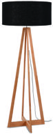 Good&Mojo Vloerlamp 'Everest' Bamboe en Eco linnen, kleur Zwart Good&Mojo Vloerlamp 'Everest' Bamboe en Eco linnen, kleur Zwart