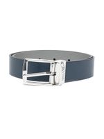 Emporio Armani Kids ceinture en cuir artificiel à boucle - Bleu