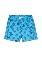 Moschino Kids short de bain à logo imprimé - Bleu - thumbnail