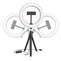 UN-205 8'' LED Ring Light met Voet en Telefoonhouder Desktop Selfie Circle Lamp voor YouTube Video Fotografie Make-up - thumbnail