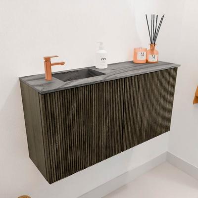 Toiletmeubel Mondiaz Joya Dlux | 80 cm | Meubelkleur Shadow | Faye wastafel Sombra Wasbak Links | 1 kraangat