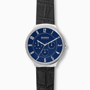 Horlogeband Skagen SKW6535 Leder Zwart 18mm