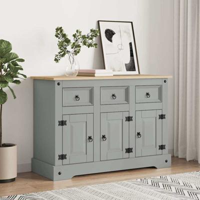 Dressoir Corona 112x43x78 cm massief Mexicaans grenenhout grijs