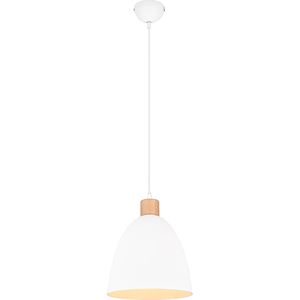 LED Hanglamp - Trion Jaguar - E27 Fitting - Rond - Mat Wit - Aluminium - Tot 40W