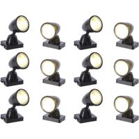 Kerstdorp accessoires LED spot lampen 12 stuks