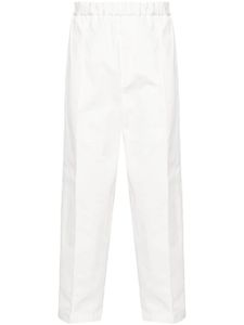 Jil Sander pantalon en coton à coupe fuselée - Blanc