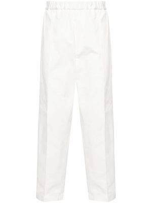 Jil Sander pantalon en coton à coupe fuselée - Blanc