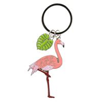 Nature Planet flamingo sleutelhanger - metaal - 5 cm