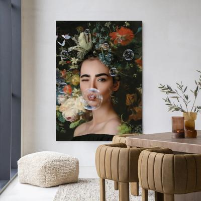 Urban Cotton Wandkleed 'Gifts Of Nature' 80 x 110cm in Frame - black Urban Cotton Wandkleed 'Gifts Of Nature' 80 x 110cm in Frame - black