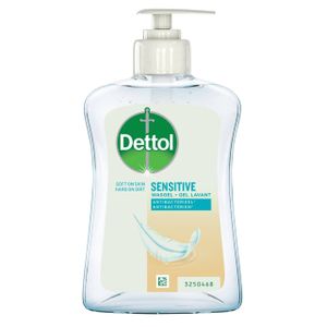 Handzeep Dettol Sensitive wasgel antibacterieel 250ml met pomp