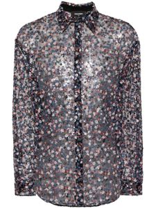 DSQUARED2 chemise à ornements de sequins - Bleu