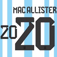Mac Allister 20 (Officiële Argentinië Bedrukking 2022-2023)