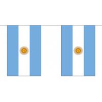 2x Polyester vlaggenlijn van Argentinie 3 meter   -