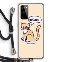 Miauw: OnePlus 9 Pro Transparant Hoesje met koord