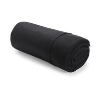 Zacht fleece plaid/dekentje/kleedje zwart 120 x 150 cm - Plaids - thumbnail
