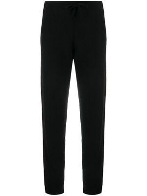 Cashmere In Love pantalon de jogging en maille nervurée - Noir
