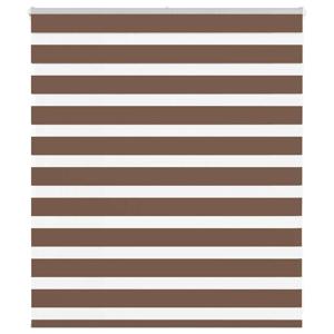 VidaXL Zebra rolgordijn 135x100 cm stofbreedte 130,9cm polyester bruin