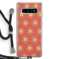 Zon: Samsung Galaxy S10 Plus Transparant Hoesje met koord