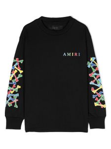 AMIRI KIDS t-shirt en coton à logo floqué - Noir