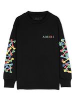 AMIRI KIDS t-shirt en coton à logo floqué - Noir - thumbnail