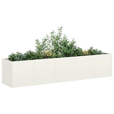 Plantenbak 200x40x40 cm koudgewalst staal wit