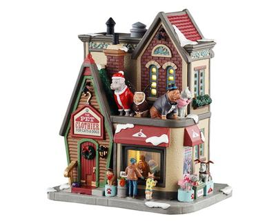 Kerstdorpminiatuur The Pet Clothier 15x24x23 cm - Lemax