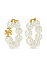 Tory Burch créole Kira à perles - Blanc