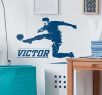 Muurstickers sport gepersonaliseerde voetbalspeler - thumbnail