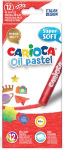 Carioca 43277 kleurkrijt Oliepastel Zwart, Blauw, Bruin, Groen, Oranje, Roze, Rood, Roze, Violet, Wit, Geel 12 stuk(s)