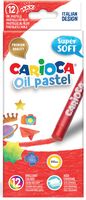 Carioca 43277 kleurkrijt Oliepastel Zwart, Blauw, Bruin, Groen, Oranje, Roze, Rood, Roze, Violet, Wit, Geel 12 stuk(s) - thumbnail