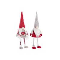 Decoratieve figuren DKD Home Decor Kerstmis Kabouter Polyester (15 x 12 x 55 cm) (2 Stuks)