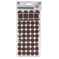 Meubel/vloerbeschermers - 104-delig - bruin - zelfklevend - meubelviltjes Meubel/vloerbeschermers - 104-delig - bruin - zelfklevend - meubelviltjes