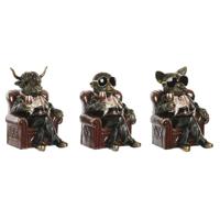 Decoratieve figuren Home ESPRIT Bruin Gouden 18 X 22,5 X 26,5 CM (3 Stuks) Decoratieve figuren Home ESPRIT Bruin Gouden 18 X 22,5 X 26,5 CM (3 Stuks)