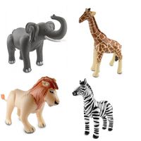 Opblaasbare olifant leeuw giraffe en zebra set   - - thumbnail