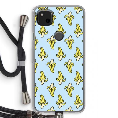 Bananas: Pixel 4a Transparant Hoesje met koord