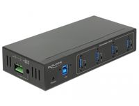 Delock 63309 Externe Industrie Hub 4 x USB 3.0 Type-A met 15 kV ESD-bescherming - thumbnail